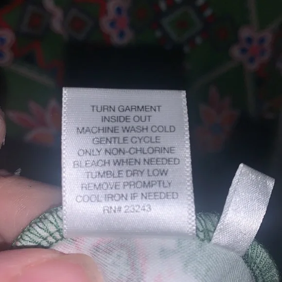 New York & Company: green and floral paisley print sleeveless dress w/ pockets - Picture 12 of 12